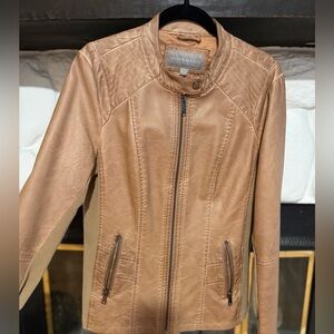 Valerie Stevens Women's Brown Leather Moto Jacket